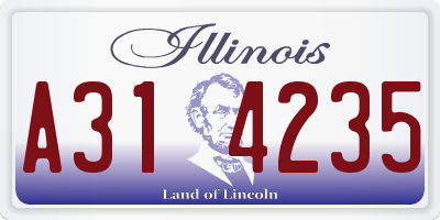 IL license plate A314235