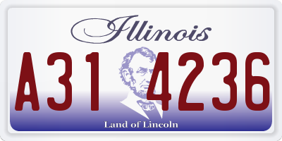 IL license plate A314236
