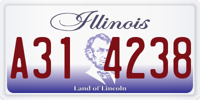 IL license plate A314238