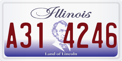 IL license plate A314246