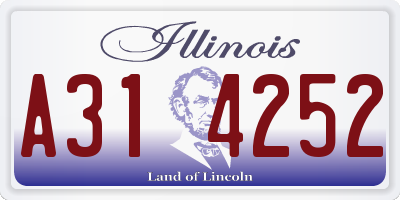 IL license plate A314252