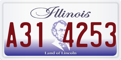 IL license plate A314253