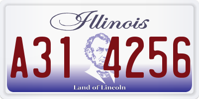 IL license plate A314256