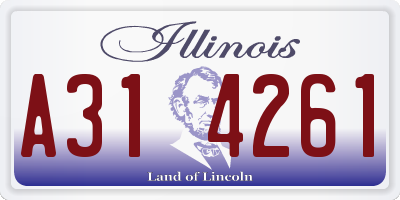IL license plate A314261