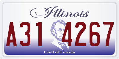 IL license plate A314267