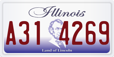 IL license plate A314269