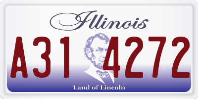 IL license plate A314272