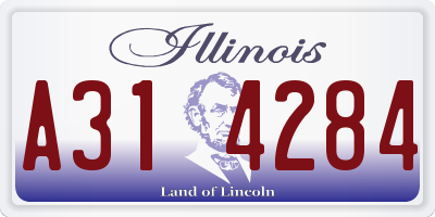 IL license plate A314284