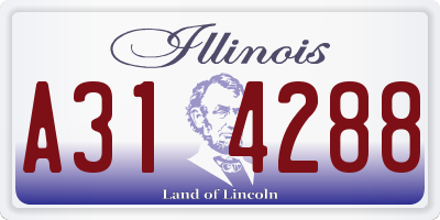 IL license plate A314288