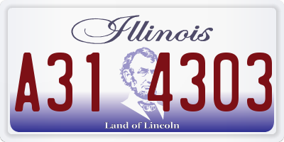 IL license plate A314303