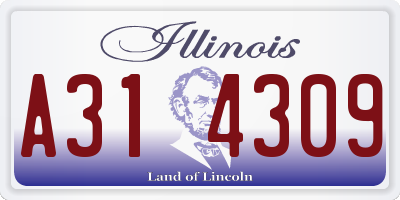 IL license plate A314309