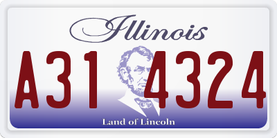 IL license plate A314324