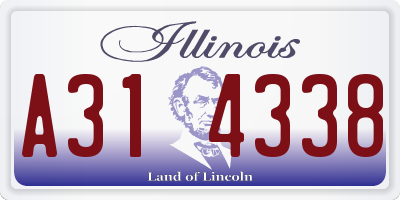 IL license plate A314338