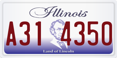 IL license plate A314350