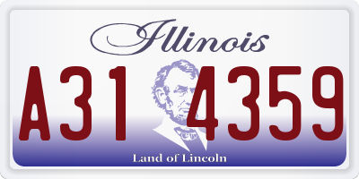 IL license plate A314359