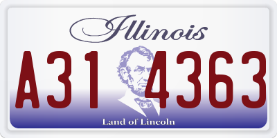IL license plate A314363