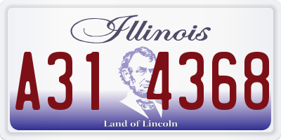 IL license plate A314368