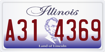IL license plate A314369