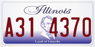 IL license plate A314370