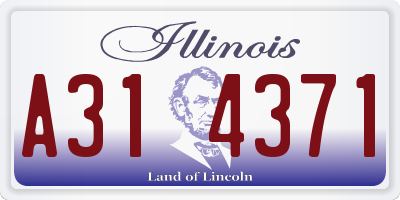 IL license plate A314371