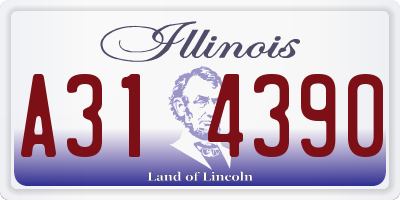 IL license plate A314390