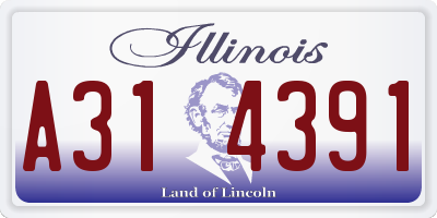 IL license plate A314391