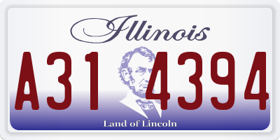 IL license plate A314394