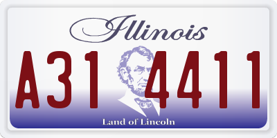 IL license plate A314411