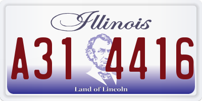 IL license plate A314416
