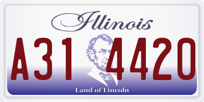IL license plate A314420