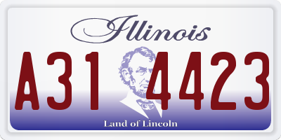 IL license plate A314423
