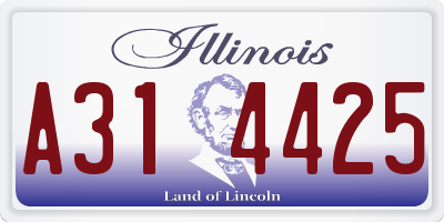 IL license plate A314425