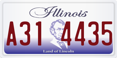 IL license plate A314435