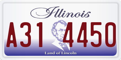 IL license plate A314450
