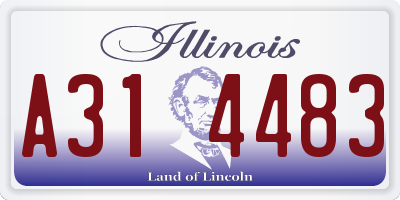IL license plate A314483