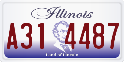 IL license plate A314487