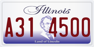 IL license plate A314500