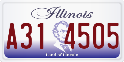 IL license plate A314505