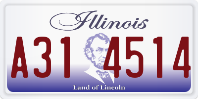 IL license plate A314514