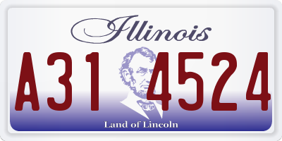 IL license plate A314524