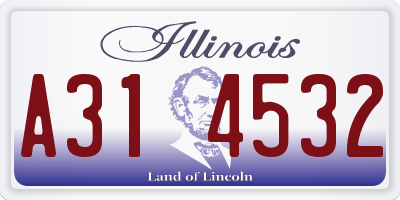 IL license plate A314532