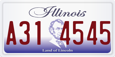 IL license plate A314545