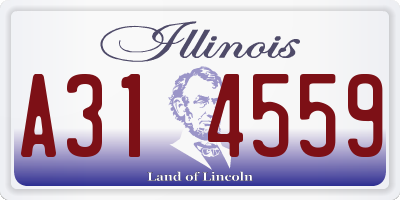 IL license plate A314559
