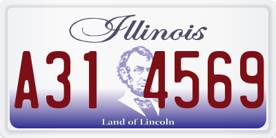 IL license plate A314569