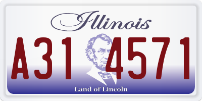 IL license plate A314571