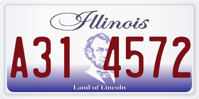 IL license plate A314572