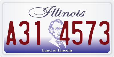 IL license plate A314573