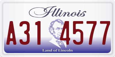IL license plate A314577