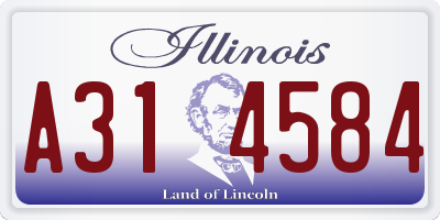 IL license plate A314584