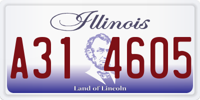 IL license plate A314605